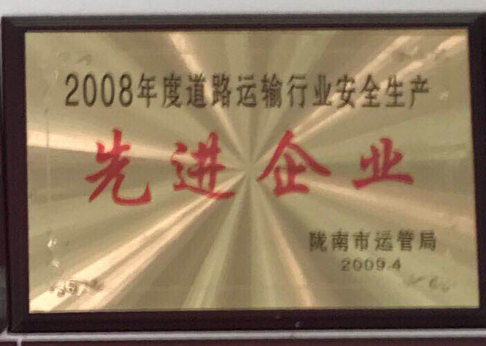 2008年度道路運輸安全生產(chǎn)先進